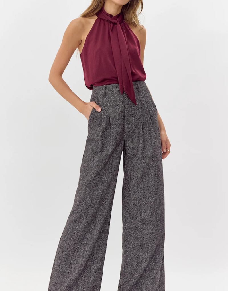 Greylin Nyla Satin Halter Top