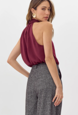 Greylin Nyla Satin Halter Top
