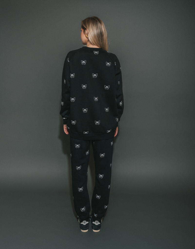 Brunette the Label All Over Bow Oversized Jogger (FINAL SALE)