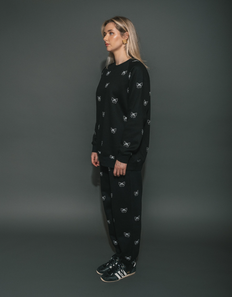 Brunette the Label All Over Bow Oversized Jogger (FINAL SALE)