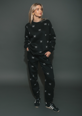 Brunette the Label Brunette the Label - All Over Bow Oversized Jogger