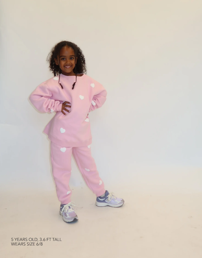 Brunette the Label Kids All Over Heart Jogger