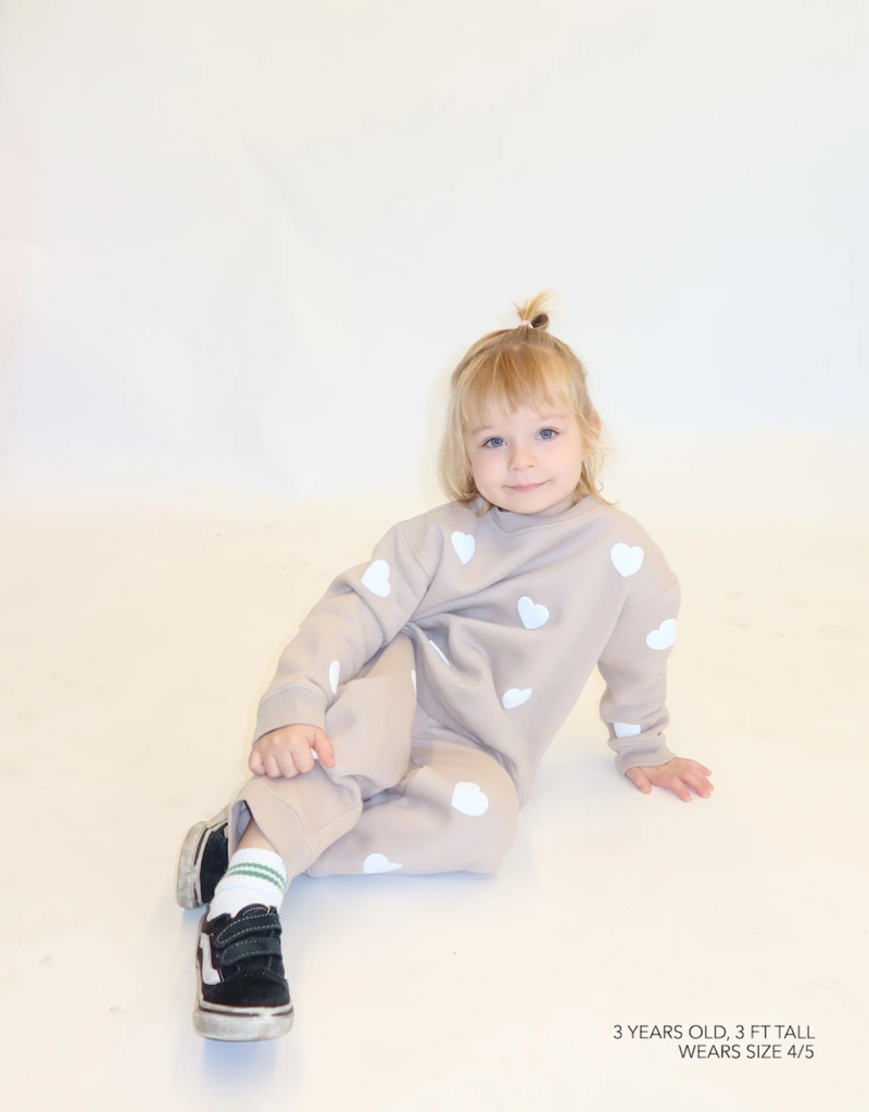 Brunette the Label Kids All Over Heart Jogger