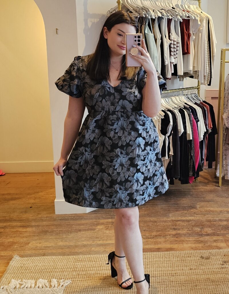 Greylin Briella Jacquard Mini Dress