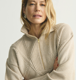 Part Two Mereta Pullover with Gold Zipper