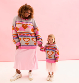 Cara and the Sky Poppy Mini Me Heart Oversized Jumper