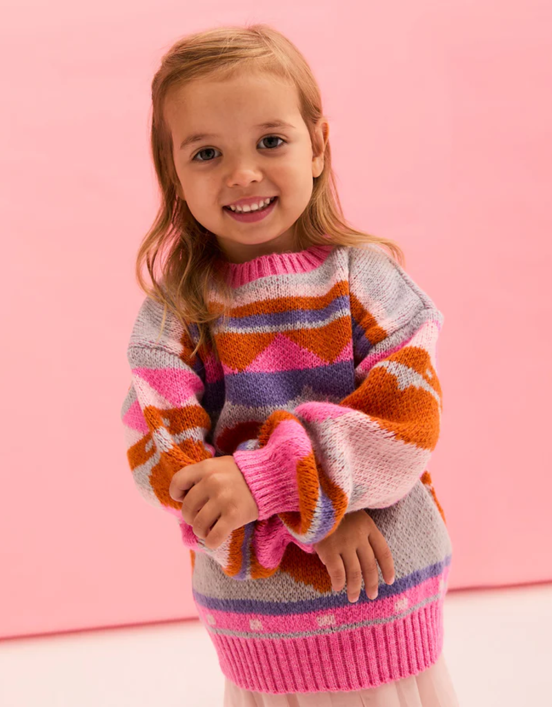 Cara and the Sky Poppy Mini Me Heart Oversized Jumper
