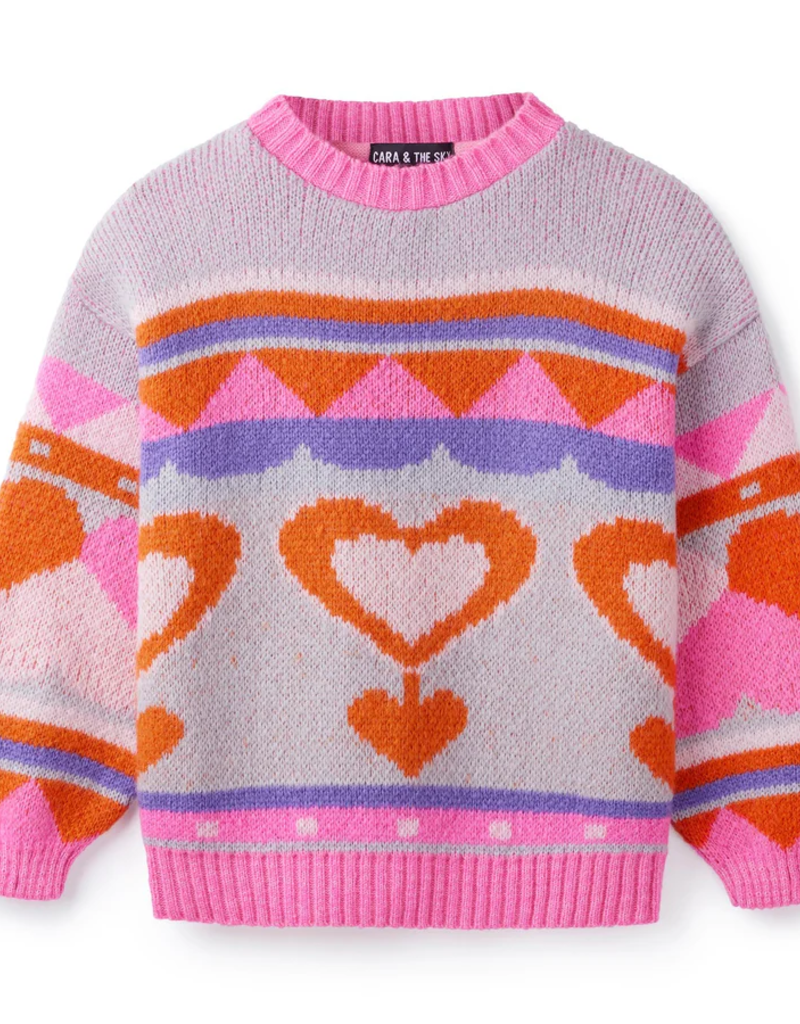 Cara and the Sky Poppy Mini Me Heart Oversized Jumper