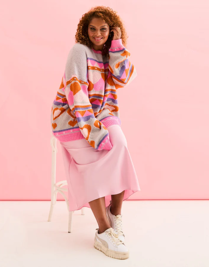 Cara and the Sky Poppy Heart Jumper