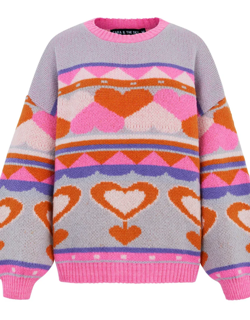 Cara and the Sky Poppy Heart Jumper (FINAL SALE)