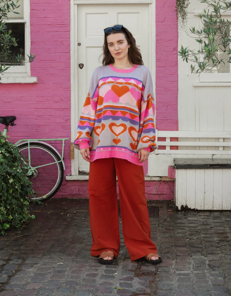 Cara and the Sky Poppy Heart Jumper (FINAL SALE)