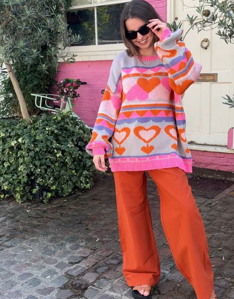 Cara and the Sky Poppy Heart Jumper (FINAL SALE)