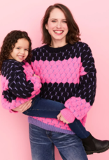 Cara and the Sky Marissa Mini Me Bubble Stitch Stripe Jumper