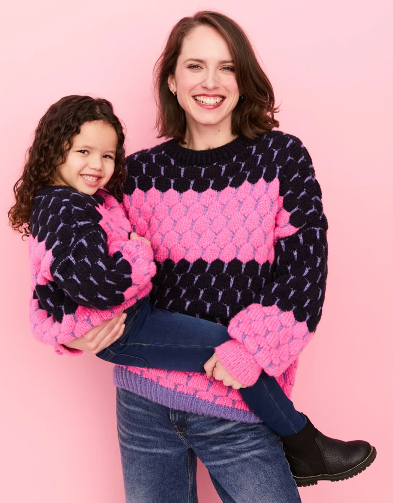Cara and the Sky Marissa Mini Me Bubble Stitch Stripe Jumper