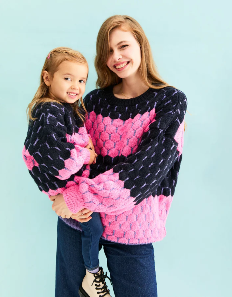 Cara and the Sky Marissa Mini Me Bubble Stitch Stripe Jumper