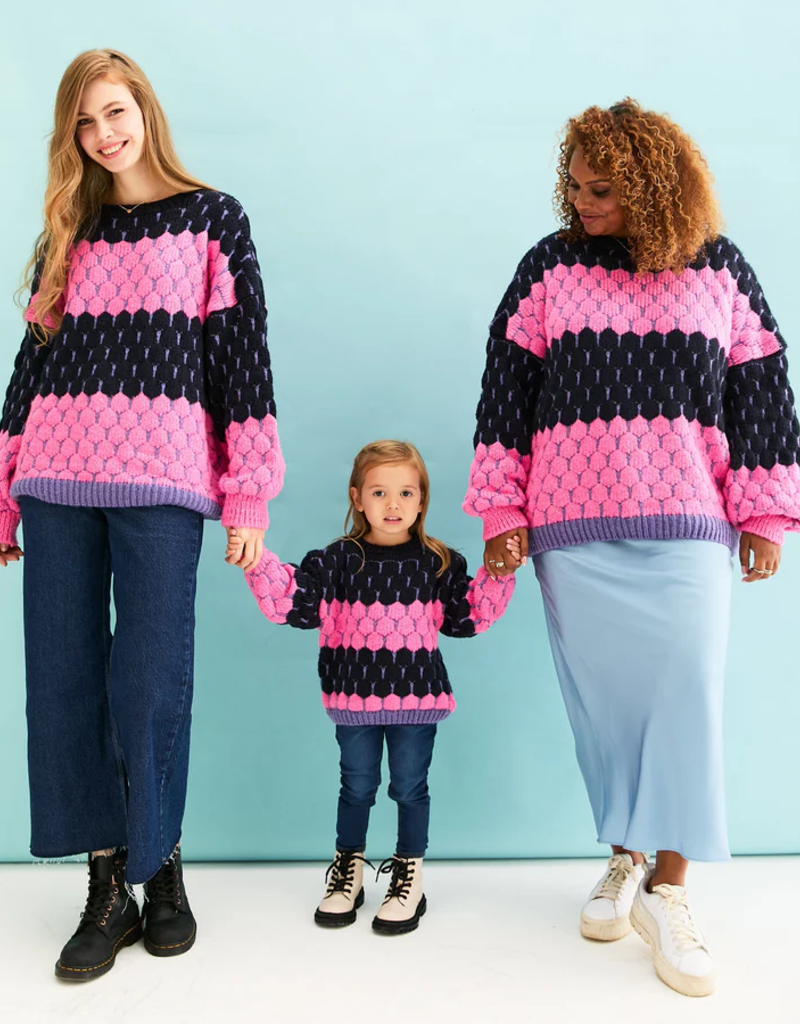 Cara and the Sky Marissa Mini Me Bubble Stitch Stripe Jumper