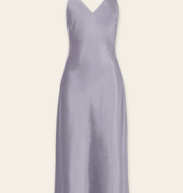 Dress Forum Ramiel Satin Bias Cut Slip Dress in Ice Lavender
