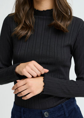 B.Young Smirna Long Sleeve Ruffled Edge Top *Two Colours*