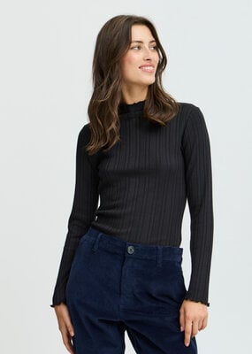 B.Young Smirna Long Sleeve Ruffled Edge Top *Two Colours*