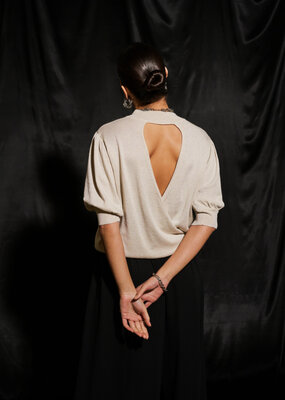 Kaffe Regina Short Sleeve Shimmer Pullover