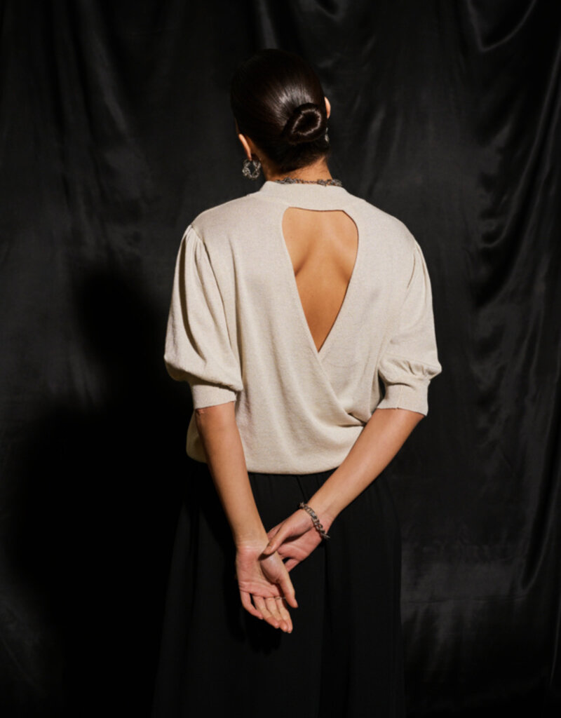 Kaffe Regina Short Sleeve Shimmer Pullover