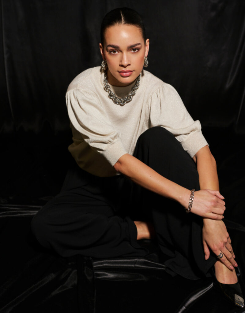 Kaffe Regina Short Sleeve Shimmer Pullover