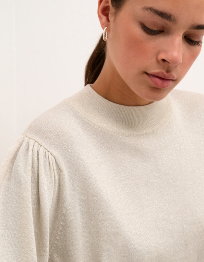 Kaffe Regina Short Sleeve Shimmer Pullover