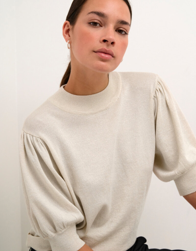 Kaffe Regina Short Sleeve Shimmer Pullover