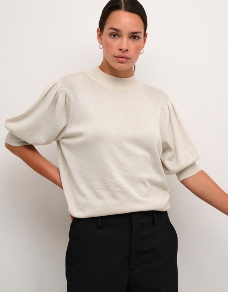 Kaffe Regina Short Sleeve Shimmer Pullover