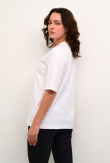Kaffe Ivana Organic Cotton T-Shirt with Embellished Collar