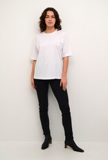 Kaffe Ivana Organic Cotton T-Shirt with Embellished Collar