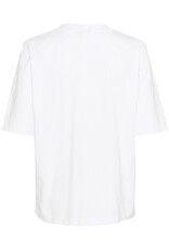 Kaffe Ivana Organic Cotton T-Shirt with Embellished Collar