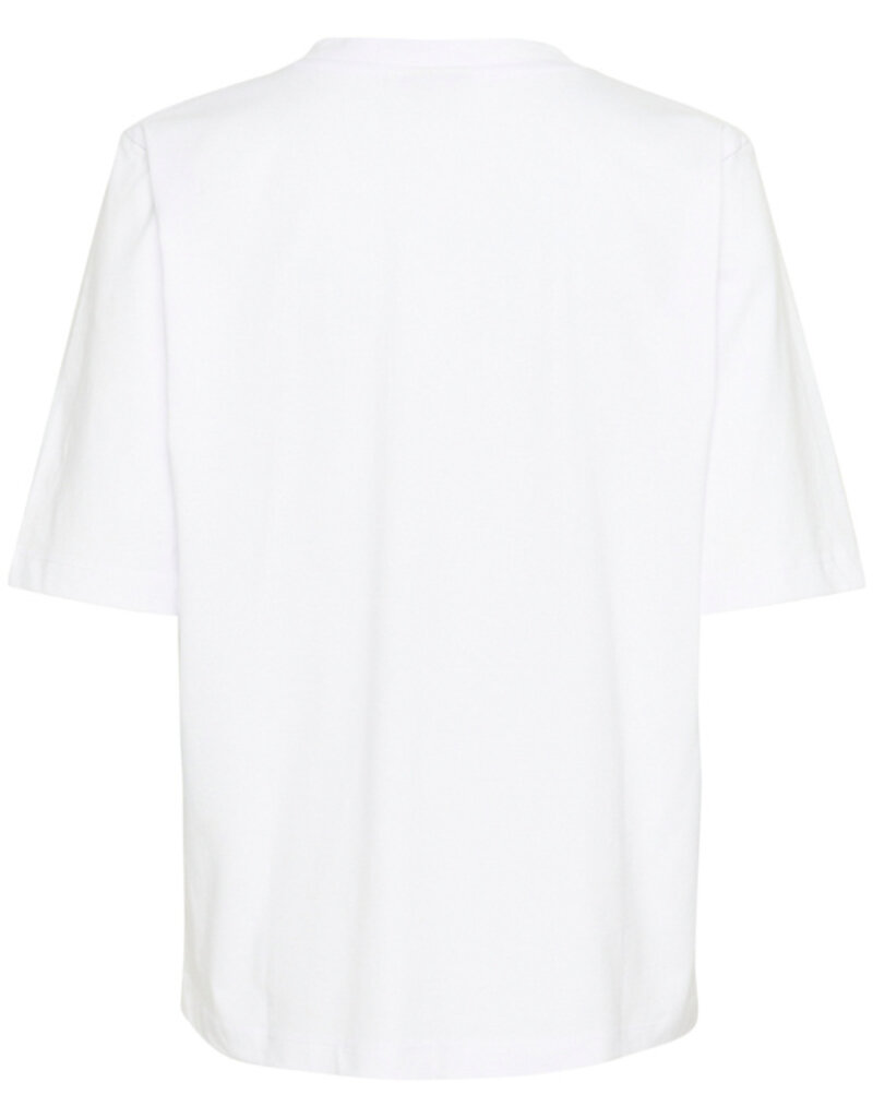 Kaffe Ivana Organic Cotton T-Shirt with Embellished Collar