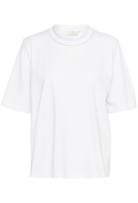 Kaffe Ivana Organic Cotton T-Shirt with Embellished Collar