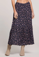 Saltwater Luxe Osiris Maxi Skirt With Slit and Button Detail