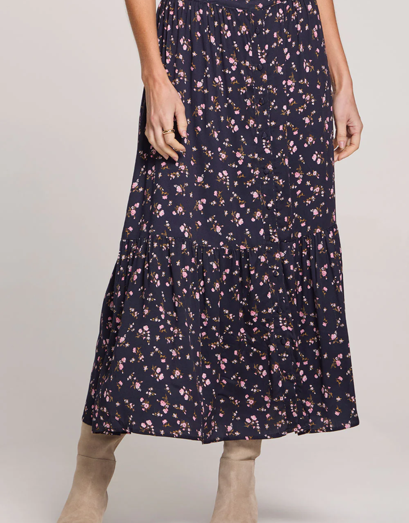 Saltwater Luxe Osiris Maxi Skirt With Slit and Button Detail