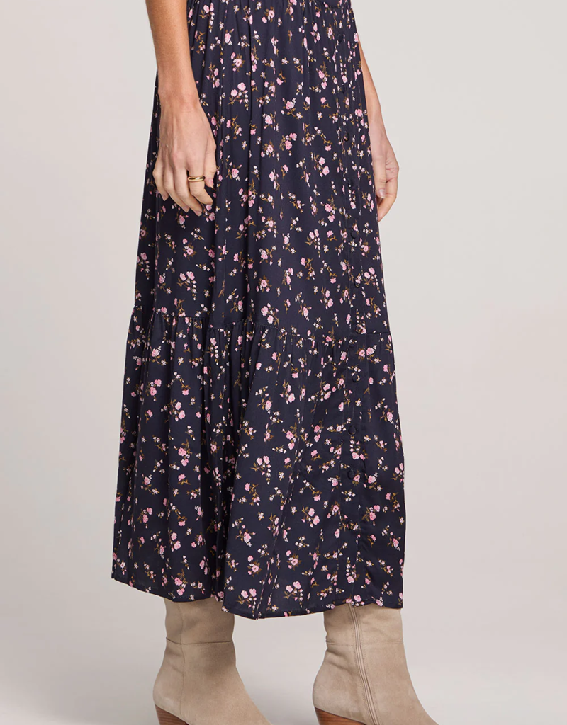 Saltwater Luxe Osiris Maxi Skirt With Slit and Button Detail