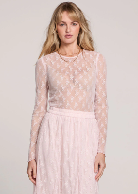 Saltwater Luxe Peony Sheer Lace Top