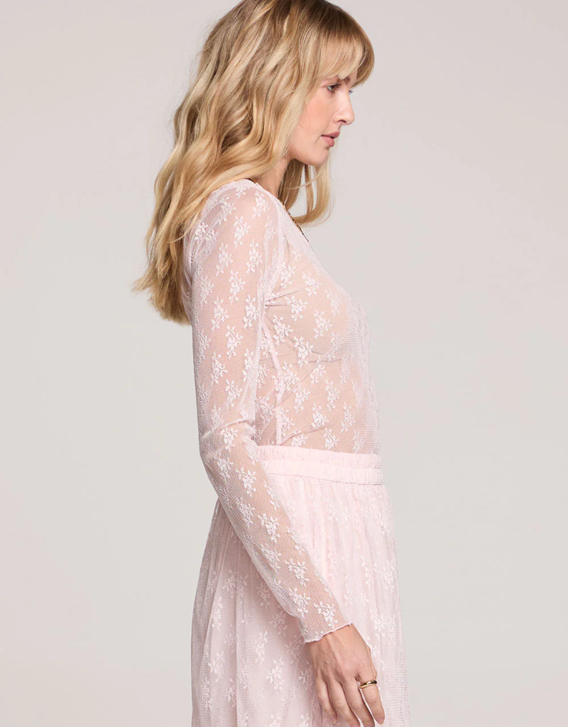 Saltwater Luxe Peony Sheer Lace Top