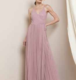 Soieblu Sequoia Sequin Wrap Dress in Dusty Rose *Only Large Left*