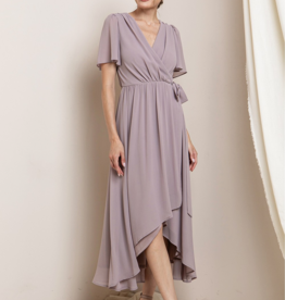 Soieblu Lexi Midi Wrap Dress in Mauve