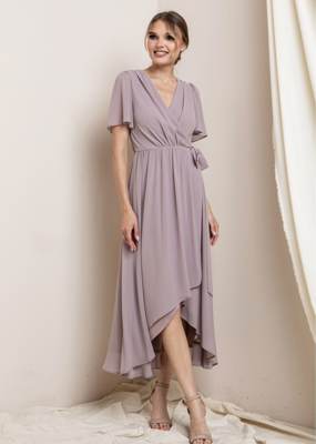 Soieblu Lexi Midi Wrap Dress in Mauve