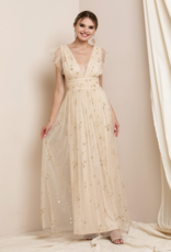 Soieblu Star Maxi Dress in Gold