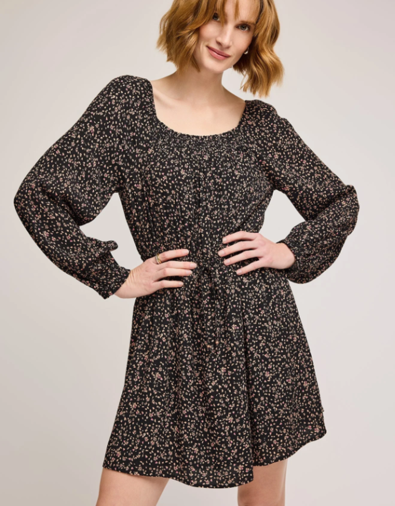 Gentle Fawn Sutton Floral Mini Dress With Puff Sleeve