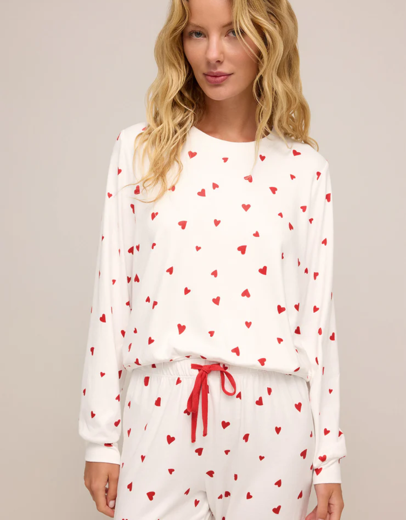 Z-Supply Classic Jersery Heart Long Sleeve Top