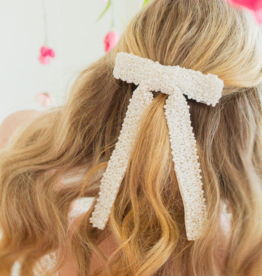 Covetd Chloe Pearl Beaded Hair Bow