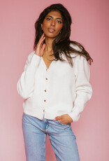 Brunette the Label Heart Button  Cardigan