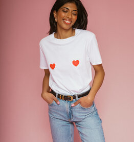 Brunette the Label Brunette the Label - Double Heart Classic Tee
