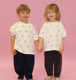 Brunette the Label Brunette the Label - Kids All Over Tiny Heart Tee with Red Hearts