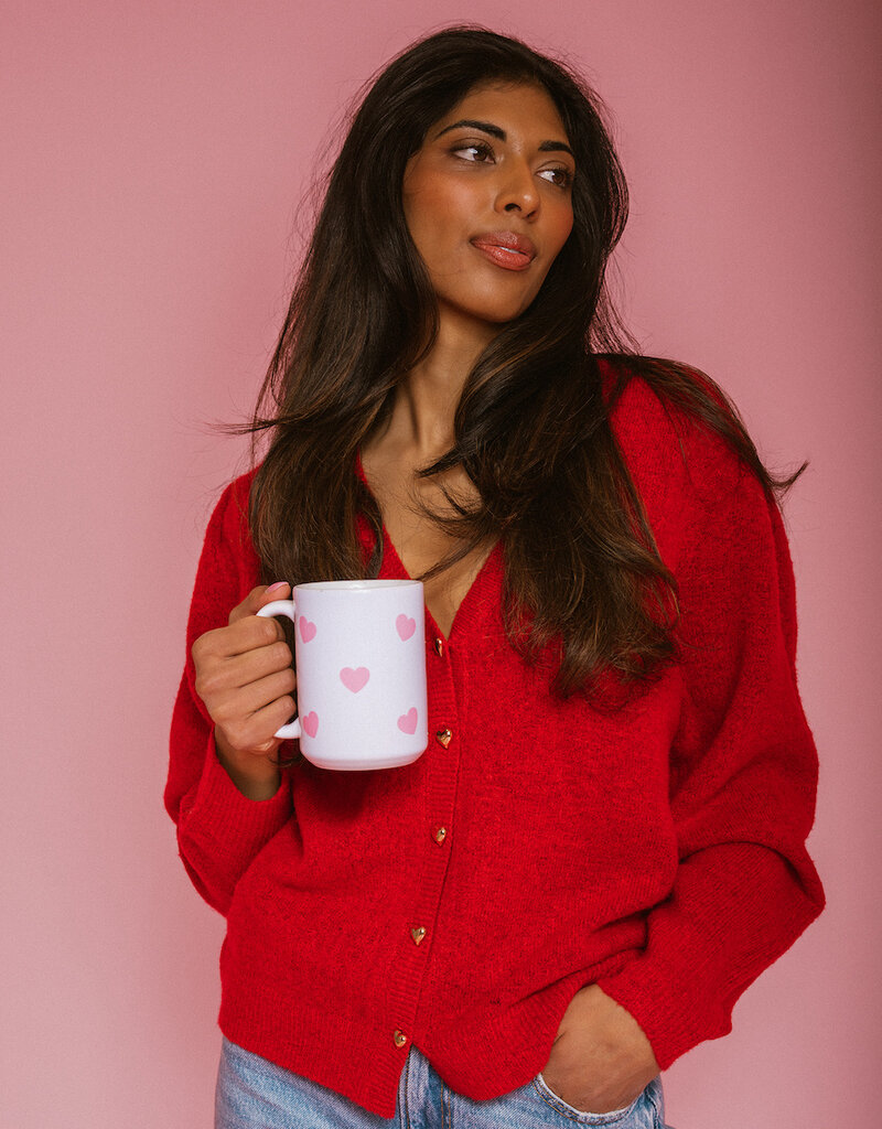 Brunette the Label All Over Heart Mug